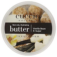 Cuccio Naturale Butter Blends - Ultra-Moisturizing, Renewing Scented Body Cream - Deep, Renewing Hydration For Dry Skin Repair - Made With All Natural Ingredients - Vanilla Bean & Sugar - 4 Oz