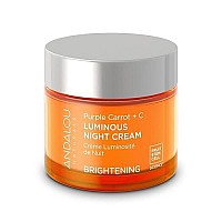 Andalou Natural Purple Carrot + C Luminous Night Cream, Purple Carrot Plus C Luminous, 1.7 Ounce