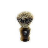 G.B.S Large Silvertip Badger Shaving Brush with Faux Horn Handle Comes with Free Stand Keep Accessories Dry Light Horn Light Wight Professional Convenient Comfortable