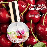 Blossom Hydrating, Moisturizing, Strengthening, Scented Cuticle Oil, Infused with Real Flowers, Made in USA, 0.42 fl. oz, Cherry