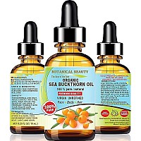 Botanical Beauty SEABUCKTHORN SEED OIL 100% Pure. Skin Care. 0.33 Fl.oz.- 10 ml.