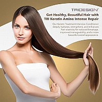 TRI Keratin Amino Intense Repair - Keratin Hair Treatment Intensive Conditioner with Fatty & Amino Acids, Coconut Oil, and Hydrolyzed Keratin Protein, Moisturizing Deep Conditioner, 6 Fluid Ounce