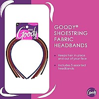 Goody Ouchless Classic Headband - 5 Count, Assorted Colors - For All Hair Types - Beautiful Design for Instant Style - Pain-Free Hair Accessories for Women, Men, Boys, and Girls