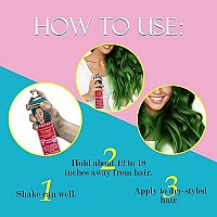 Jerome Russell Temporary Hair Color Spray, Green - Intense Spray-On Temporary Hair Color, Fast-Drying, Non-Sticky, Travel Size Hair Dye for Instant Vivid Hair Color, 2.2 oz