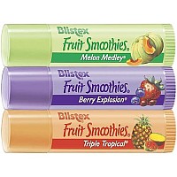 Blistex Fruit Smoothies Lip Moisturizers 3 Sticks 0.10 oz each Pack of 3