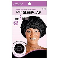 [Magic Collection] 21 Extra Large Elastic Band Satin Sleeping Caps, , Comfortable Material, Breathable Material, Elastic Band, Comfortable, Perfect Fit, Full Size, Keeps Hair In Place, Use With Hair Rollers, Hair Styles, Large, Extra Large, Adults And ...