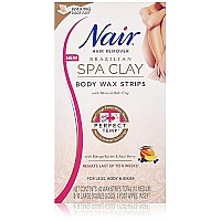 Nair Brazilian Spa Clay Body Wax Strips, 40 strips