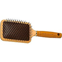 Mixed Chicks Paddle Brush With Hardened Plastic And Wood Handle