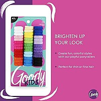 Goody Kids Ouchless Tiny Terry Ponytailers , Assorted Colors - Pain-Free Hair Accessories for Women, Girls, Babies and Teens - Perfect for Long Lasting Braids, Ponytails and More, 42 Count (Pack of 1)