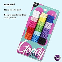 Goody Kids Ouchless Tiny Terry Ponytailers , Assorted Colors - Pain-Free Hair Accessories for Women, Girls, Babies and Teens - Perfect for Long Lasting Braids, Ponytails and More, 42 Count (Pack of 1)