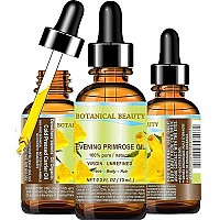 ORGANIC EVENING PRIMROSE OIL. 100% Pure / Natural / Undiluted / Unrefined /Certified Organic/ Cold Pressed Carrier Oil. Rich antioxidant to rejuvenate and moisturize the skin and hair. 0.5 Fl.oz.- 15 ml. by Botanical Beauty