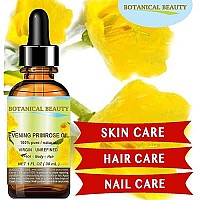 ORGANIC EVENING PRIMROSE OIL. 100% Pure / Natural / Undiluted / Unrefined /Certified Organic/ Cold Pressed Carrier Oil. Rich antioxidant to rejuvenate and moisturize the skin and hair. 0.5 Fl.oz.- 15 ml. by Botanical Beauty