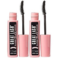 Maybelline Great Lash Curved Brush Mascara - Blackest Black - 2 Pack