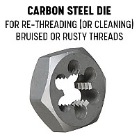 Drill America 1-116-12 Carbon Steel Hex Rethreading Die, Dwt Series