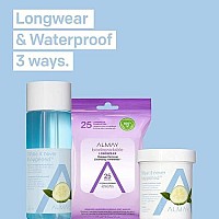 Almay Longwear & Waterproof Eye Makeup Remover Pads, Hypoallergenic, Cruelty Free, Ophthalmologist Tested, 80 Pads