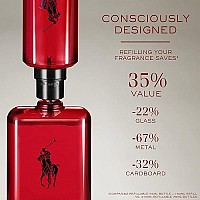 Ralph Lauren Polo Red For Men Eau De Toilette Spray, 2.5 Fluid Ounce