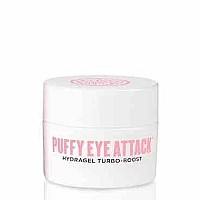 Soap & Glory Puffy Eye Attack Eye Cream - Hydrating Gel + Puffy Eyes Treatment for a Refreshed & Revitalised Under Eye - Eye De Puff Blend of Peptides, Cucumber Fruit Juice & Liquorice Root (14ml)