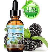 BLACK RASPBERRY SEED OIL. 100% Pure / Natural / Undiluted / Virgin / Unrefined / Cold Pressed Carrier oil. 0.5 Fl.oz.- 15 ml. For Skin, Hair, Lip and Nail Care. One of the highest antioxidants, rich in vitamin A and E, Omega 3, 6 and 9 Essential Fatty ...