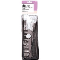 Diane D7901 Assorted Comb Kit - 10 PC Set (Black)