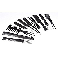 Diane D7901 Assorted Comb Kit - 10 PC Set (Black)