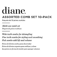 Diane D7901 Assorted Comb Kit - 10 PC Set (Black)