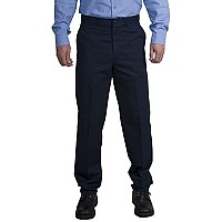 Red Kap Mens Stain Resistant, Flat Front Work Pants, Navy, 54W X 34L