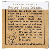 Legends Creek Farm, Goat Milk Soap, Moisturizing Cleansing Bar for Hands and Body, Creamy Lather and Nourishing, Gentle For Sensitive Skin, Handmade in USA, 5 Oz Bar (Unscented O.S.)