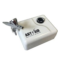 Art of Air Professional Airbrush Cosmetic Makeup System/Fair to Medium Shades 6pc Foundation Set with Blush, Bronzer, Shimmer and Primer Makeup Airbrush Kit