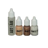 Art of Air Professional Airbrush Cosmetic Makeup System/Fair to Medium Shades 6pc Foundation Set with Blush, Bronzer, Shimmer and Primer Makeup Airbrush Kit