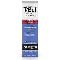 Neutrogena T/Sal Therapeutic Shampoo, Scalp Build-Up Control 4.5 oz (Pack of 2)