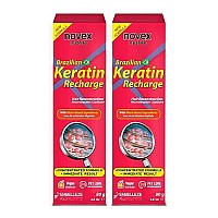 Novex Keratin Recharge Leave In Conditioner 2 pack - Reconstructive Keratin, Frizz control & Damage Repair