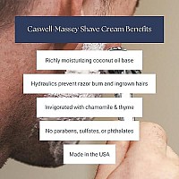 Caswell-Massey Heritage Sandalwood Shave Cream, Soothing, Moisturizing & Natural For Smooth Beard Shaving, Made In The USA, 8 Oz