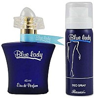 RASASI Blue lady for Women EDP-40ml with Deo | Aquatic Pour Homme Spray | Unique Refreshing Mint and Citrus Notes with warm Woody notes