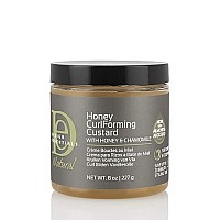 Design Essentials Natural Honey Curl Forming Custard infused with Almond, Avocado, Honey & Chamomile for Intense Shine, Medium Hold and Definition-8oz.