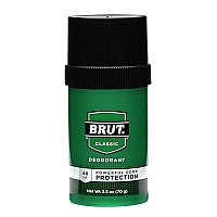 Brut Round Solid Deodorant For Men, 2.5 oz (Pack of 3)