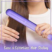 Herstyler Colorful Seasons Ceramic Flat Iron, Dual Voltage, 1.25 Inch Purple