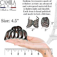 Camila Paris AD718 Octopus French Hair Clips for Women Thick Hair, Large Hair Clips for Thick Hair for Curly Wavy Long Hair, Strong No-Slip Grip Hair Claw Clip Big Hair Clips for Women. Made in France