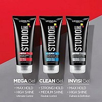 L'Oreal Paris Studio Line Strong Hold Clear Minded Clean Gel, 6.8 Fl Oz (Pack of 3)