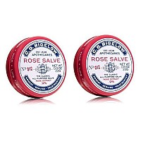 C.O. Bigelow All Purpose Classic Rose Salve Lip Balm, .8 Oz (22g) Tin, 2 Pack