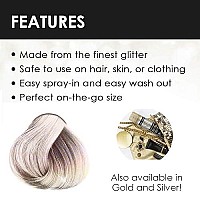 Jerome Russell Temporary Hair and Body Glitter Color Spray, Travel Spray, Lightweight, Adds Sparkly Shimmery Glow, Perfect to use On Hair, Skin, or Clothing, 2.2 oz - MULTI-COLOR x 1 Pack