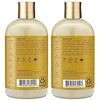 Shea Moisture Raw Shea Butter Shampoo and Conditioner Set, Deep Moisturizing with Sea Kelp & Argan Oil, Sulfate Free & Silicone Free, Curly Hair Products, Family Size, 13 Fl Oz (Pack of 2)