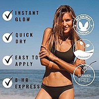 Sun Laboratories Dark Sunsation Self-Tanning Lotion for Body and Face - Sunless Tan Golden Glow - Very Dark - 2 Pack 8 fl oz Bottles