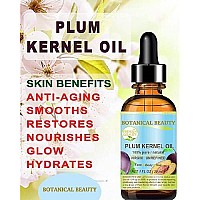 Botanical Beauty French PLUM KERNEL Seed Carrier Oil. 100% Pure/Natural/Undiluted/Virgin/Cold Pressed for Skin, Hair, Lip and Nail Care. Skin SuperFood. 0.33 Fl.oz.- 10 ml