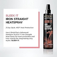 L'Oral Paris Advanced Hairstyle Sleek It Iron Straight Heat Spray, 5.7 Ounce