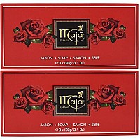 Maja Soap Sets Rectangle (3 x 3.1 Oz. Each) 18.6 Oz Total-2-PACKS(Sets) of 3 Soaps- - Jabon Perfumado