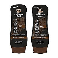 2 Pack Dark Tanning Accelerator Lotion with Bronzer