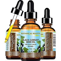 BLACK CURRANT SEED OIL. 100% Pure / Natural / Undiluted / Refined Cold Pressed Carrier oil. 0.5 Fl.oz. - 15ml. For Skin, Hair, Lip and Nail Care. One of the richest in gamma-linolenic acid, Omega 3, 6 and 9 Essential Fatty Acids. by Botanical Beauty