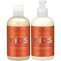 Shea Moisture Mango & Carrot Kids, Extra-Nourishing, Shampoo and Conditioner Set, Orange Blossom Extract, Dry, Delicate Hair, Vitamin B-5 & Vitamin E, 8 Fl Oz Ea