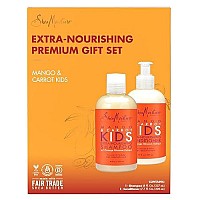 Shea Moisture Mango & Carrot Kids, Extra-Nourishing, Shampoo and Conditioner Set, Orange Blossom Extract, Dry, Delicate Hair, Vitamin B-5 & Vitamin E, 8 Fl Oz Ea