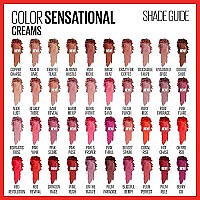 Maybelline Color Sensational Lipstick, Lip Makeup, Cream Finish, Hydrating Lipstick, Nude, Pink, Red, Plum Lip Color, Truffle Tease, 0.15 oz; (Packaging May Vary)